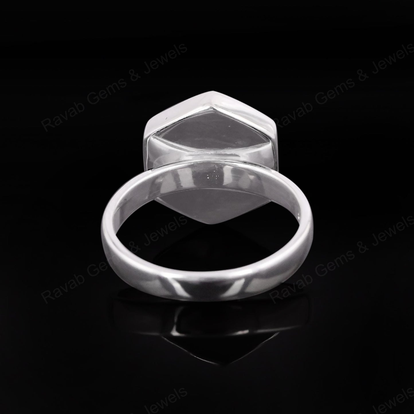 Solid 925 Sterling Silver Hexagon Shape 10mm Bezel Setting Semi-Mount Blank Setting Ring Good For Resin & Ashes Work DIY Jewelry