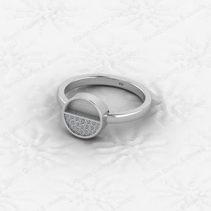 High Quality Genuine Silver Jewelry Components Half Round Semi Mount Blank Setting Ring Ornament for Women
