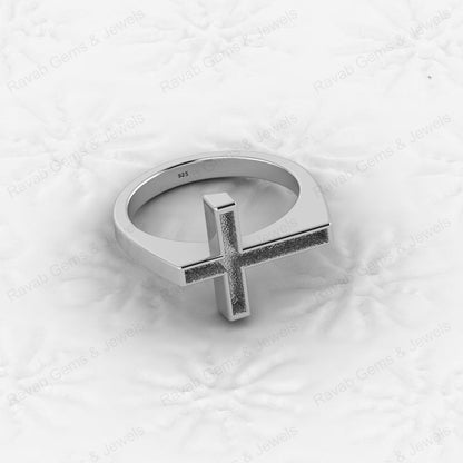 Best Quality 925 Sterling Silver Holy Cross Semi Mount Blank Setting Ring Good for Gemstone Findings & Components Fine Jewelry