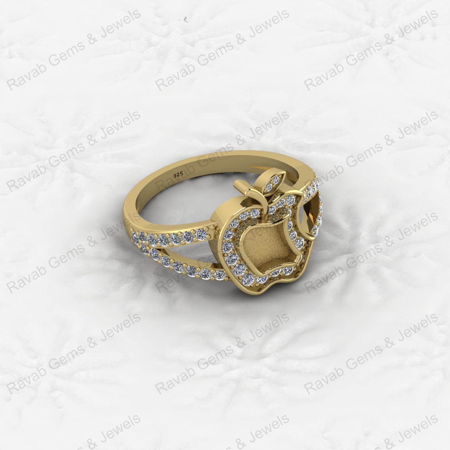 925 Silver Round 8mm Semi Mount Blank Setting Ring for Gemstone Ashes & Resin Findings & Wedding Gift Jewelry