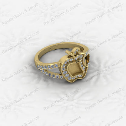 925 Silver Round 8mm Semi Mount Blank Setting Ring for Gemstone Ashes & Resin Findings & Wedding Gift Jewelry