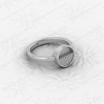 High Quality Genuine Silver Jewelry Components Half Round Semi Mount Blank Setting Ring Ornament for Women
