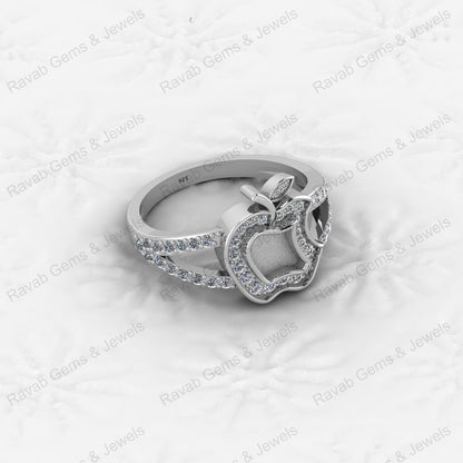 925 Silver Round 8mm Semi Mount Blank Setting Ring for Gemstone Ashes & Resin Findings & Wedding Gift Jewelry