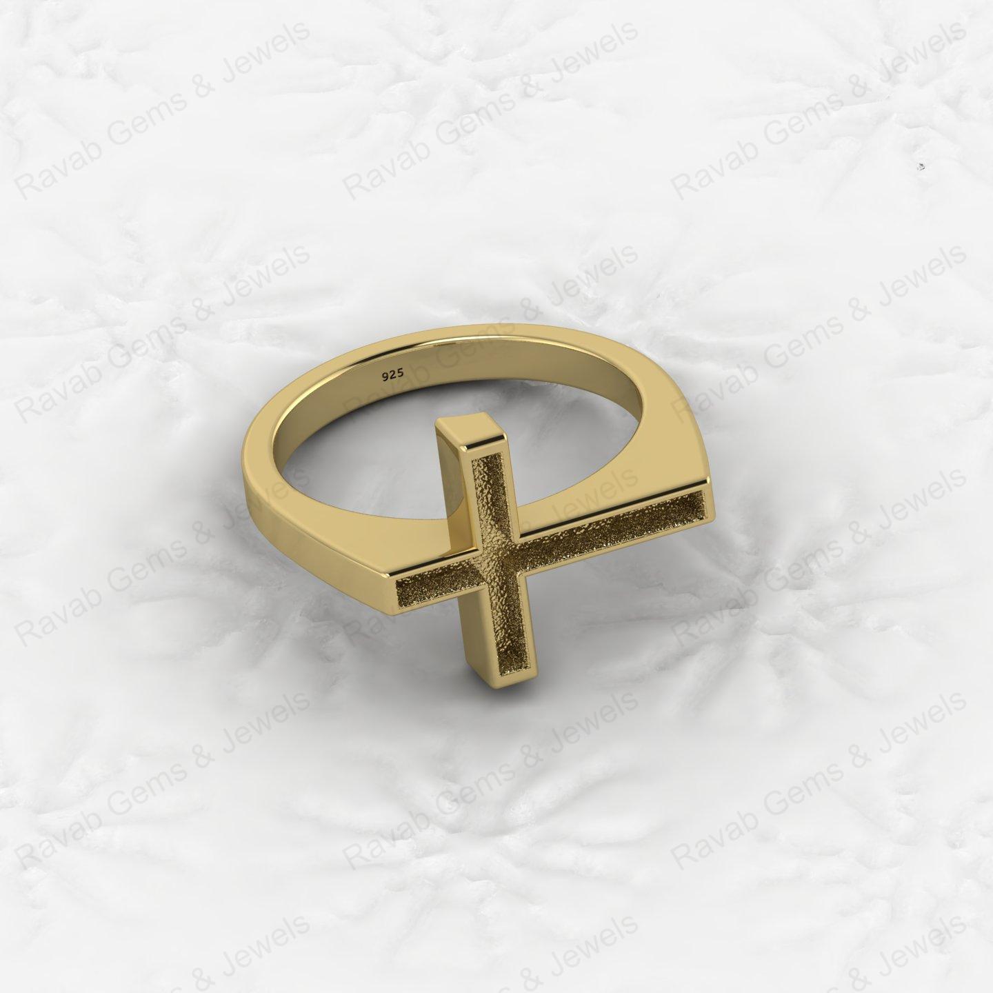 Best Quality 925 Sterling Silver Holy Cross Semi Mount Blank Setting Ring Good for Gemstone Findings & Components Fine Jewelry