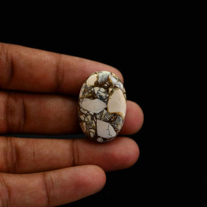 New Arrival Mohave Howlite Copper Jasper 20x30mm Oval Shape Flat Back Calibrated Loose Gemstone Cabochon for Making Fine Jewelry