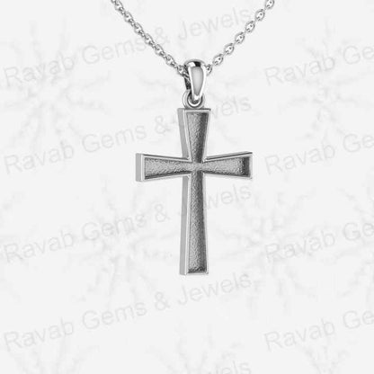 Top Selling Genuine 925 Sterling Silver Cross Semi Mounting Blank Bezel Charm Pendant Setting for Findings Jewelry Components