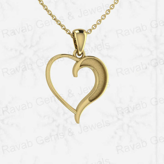 Genuine 925 Sterling Silver 20x20mm Heart Shape Blank Bezel Charm Pendant Setting for Resin & Ashes Breastmilk Keepsake Jewelry