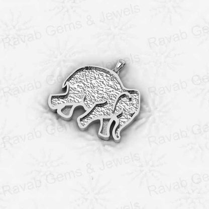 Genuine 925 Sterling Silver 25x30mm Baby Elephant Lover Semi Mount Blank Setting Charm Pendant for Jewelry Findings Components