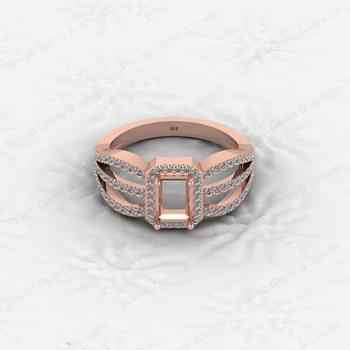 High Quality 925 Silver Octagon 7x5mm Semi Mount Blank Bezel Ring Gemstone Ashes Resin Jewelry Findings for Wedding Jewelry