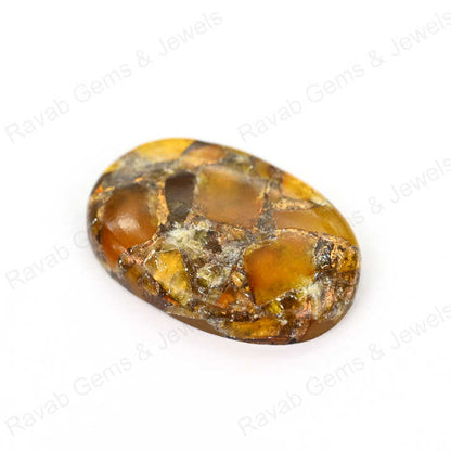 New Arrival 20x30mm Yellow Citrine Composite Copper Cabochons High-Polished Fine Gemstone Smooth Oval Shape Jewelry Making