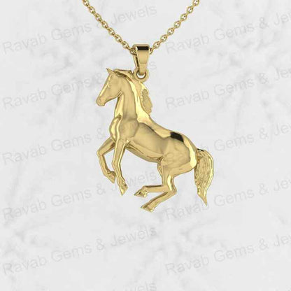 Top Quality Solid 925 Sterling Silver Unicorn Wild Horse Pendant for Men's Fine Handmade 18 Inch Necklace Christmas Fine Gift
