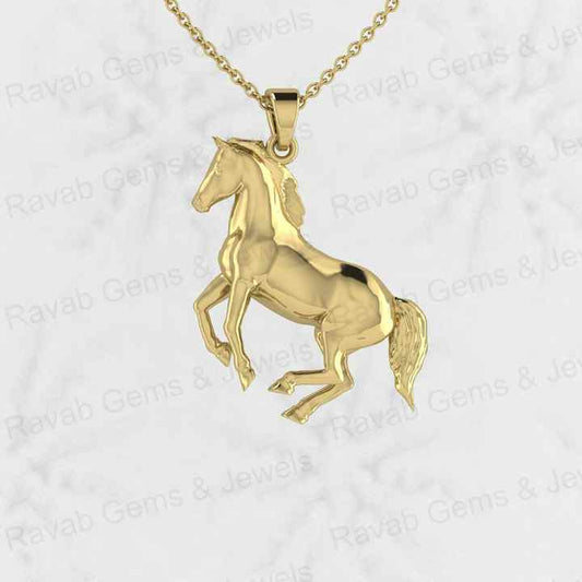 Top Quality Solid 925 Sterling Silver Unicorn Wild Horse Pendant for Men's Fine Handmade 18 Inch Necklace Christmas Fine Gift