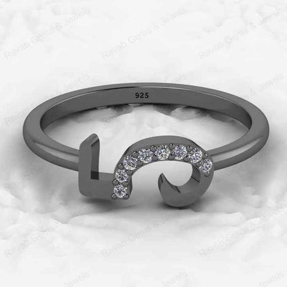 Best Selling Genuine 925 Silver Gold Vermeil CZ Initial 5 Lucky Number Eternity Band Personalized Women Ring Fine Jewelry