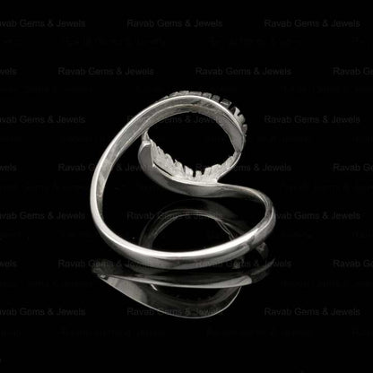 Best Selling Semi Mount 8mm Round 925 Silver Empty Blank Filigree Caw Setting Ring for Mountain Base Inlay DIY Gemstone Jewelry
