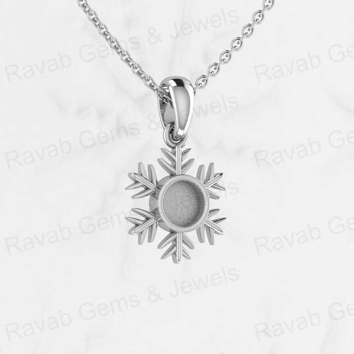 925 Sterling Silver 20mm Flower Of Life Nature Lover Pendant Semi Mount Blank Setting Resin Ashes Work Necklace Jewelry Findings