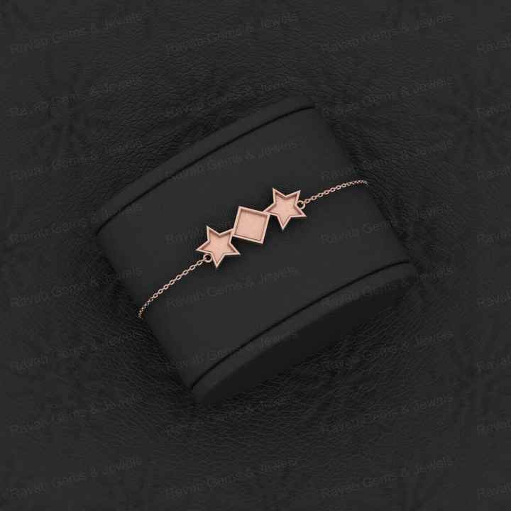 Top Quality Solid 925 Sterling Silver Star & Kite Charm Bracelet Good For Ashes & Resin Work Keepsake Breastmilk Fine Jewelry