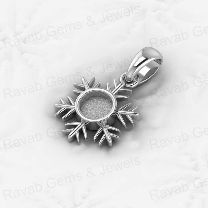 925 Sterling Silver 20mm Flower Of Life Nature Lover Pendant Semi Mount Blank Setting Resin Ashes Work Necklace Jewelry Findings