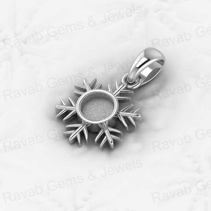 925 Sterling Silver 20mm Flower Of Life Nature Lover Pendant Semi Mount Blank Setting Resin Ashes Work Necklace Jewelry Findings