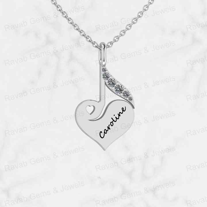 Top Selling 925 Genuine Silver CZ Love Heart Leaf Design Personalized Name Charm Pendant Minimalist Fine Jewelry for Women Gift
