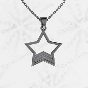 Top Selling Solid 925 Sterling Silver 20X21mm Universal Star Pendant With CZ Unisex Handmade Fine Jewelry Pendants & Charms