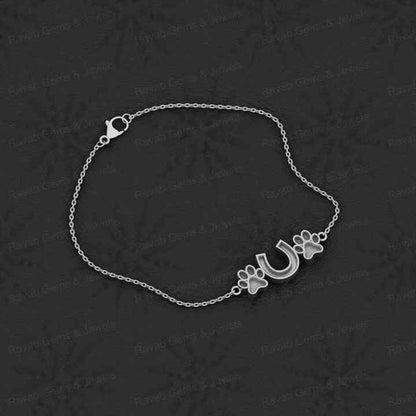 Best Quality Solid 925 Sterling Silver Horse Shoe Dog Paw Charm Bracelet Good For Ashes & Resin Work Keepsake Breastmilk Jewelry