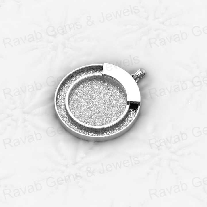 Genuine 925 Sterling Silver 20mm Round Tray Blank Base Semi Mounting Charm Pendant for Setting Resin Ashes Work Jewelry Findings