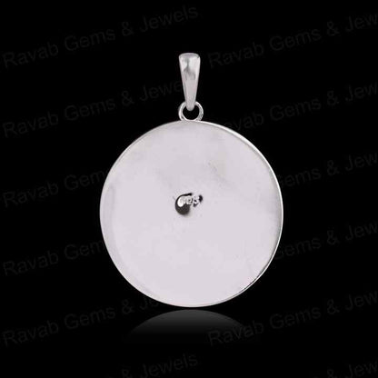 High Quality Handmade 925 Silver 25mm Mountain Hill Blank Charm Pendant Resin Ashes Work Breastmilk Jewelry Findings Components