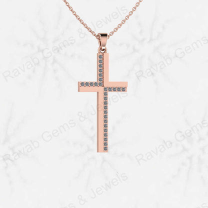 Christmas Sale Solid 925 Sterling Silver Rhinestone Cries Cross CZ Pave Jesus Necklace Pendant for Men & Women Fine Jewelry
