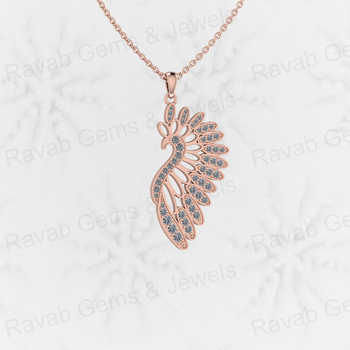 New Arrival Genuine 925 Sterling Silver Micro Pave Diamond Setting CZ Bezel Setting Peacock Designer Lovely Gift For Wife