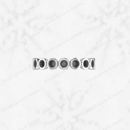 Top Quality 925 Sterling Silver 3mm Minimalist Round Semi Mount Blank Setting Ring Good for Resin & Ashes Work Keepsake Jewelry