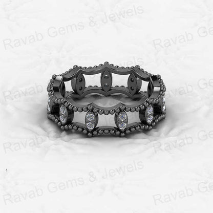 Hot Selling Genuine 925 Sterling Silver Gold Vermeil Twisted Circle Beaded Infinity Eternity Band CZ Women Ring for Fine Jewelry