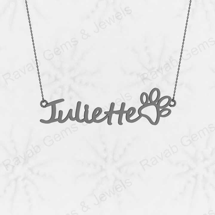 Christmas Sale Solid 925 Sterling Silver Personalized Name Necklace Cursive Name Fine Handmade Pendant With 18 Inch Chain