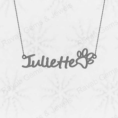 Christmas Sale Solid 925 Sterling Silver Personalized Name Necklace Cursive Name Fine Handmade Pendant With 18 Inch Chain