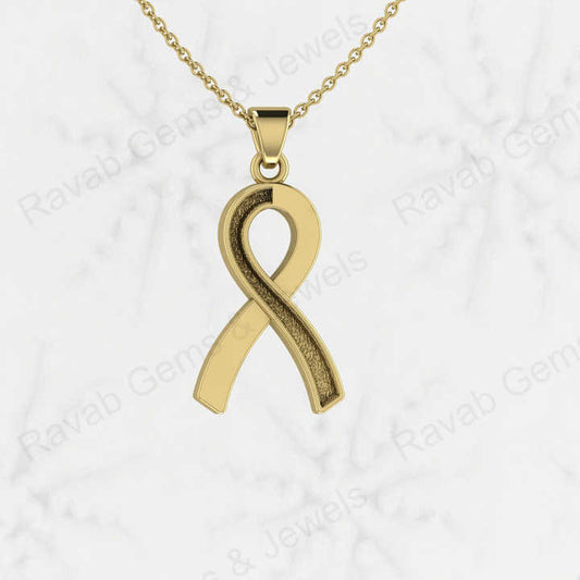 925 Sterling Silver Breast Cancer Ribbon Charm Semi Mount Blank Setting Pendant Good for Ashes & Resin Work Breastmilk Keepsake