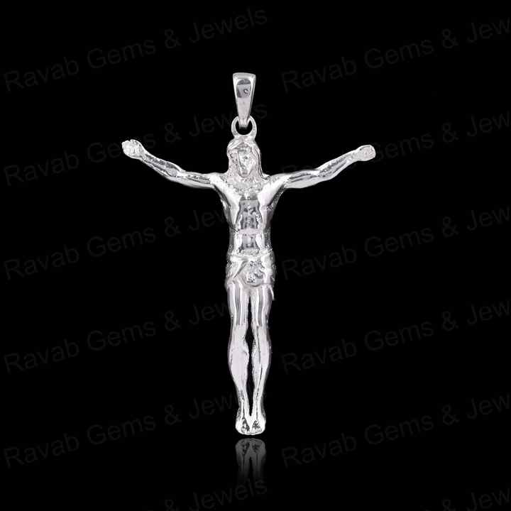 Handmade 925 Silver Catholic Crucifix Top Selling Religious Jesus Medallion Cross Women's Fine Charm Pendants Christian Jewelry