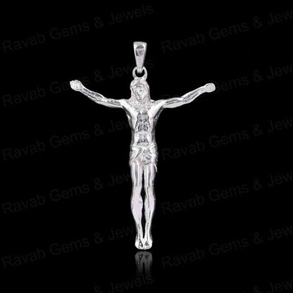 Handmade 925 Silver Catholic Crucifix Top Selling Religious Jesus Medallion Cross Women's Fine Charm Pendants Christian Jewelry