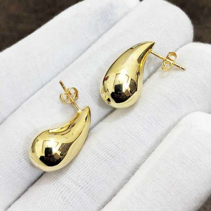 Top Quality Genuine 925 Sterling Silver Bottega Style Stud Hoop Hallow Earring For Women Wedding Party Fine Handmade Jewelry