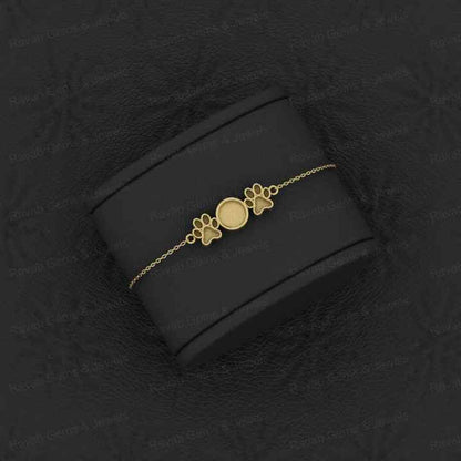 Solid 925 Sterling Silver Dog Paw Round Charm Bracelet Quality 18K Gold Plated Ashes Resin Work Breastmilk Keepsake Fine Jewelry