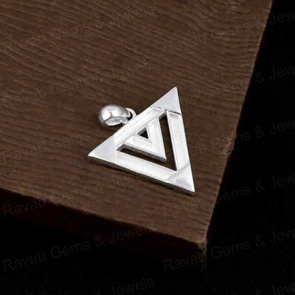 High Quality 925 Silver 25mm Double Triangle Blank Bezel Setting For Pour Resin Horse Hair Good Luck Keepsake Breastmilk Jewelry