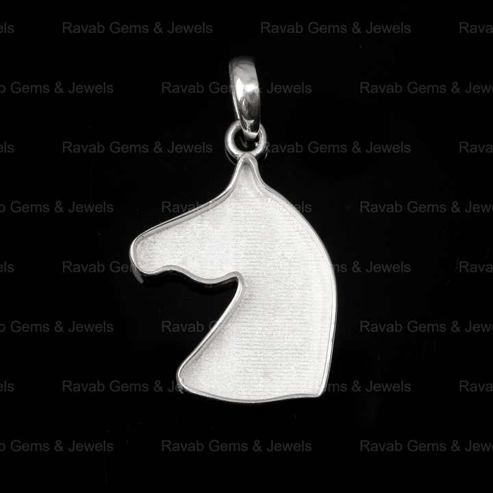 High Quality 925 Sterling Silver Horse Face Tray Semi Mounting Charm Pendant Bezel Base Setting Keepsake Jewelry Findings