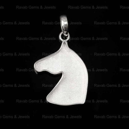 High Quality 925 Sterling Silver Horse Face Tray Semi Mounting Charm Pendant Bezel Base Setting Keepsake Jewelry Findings