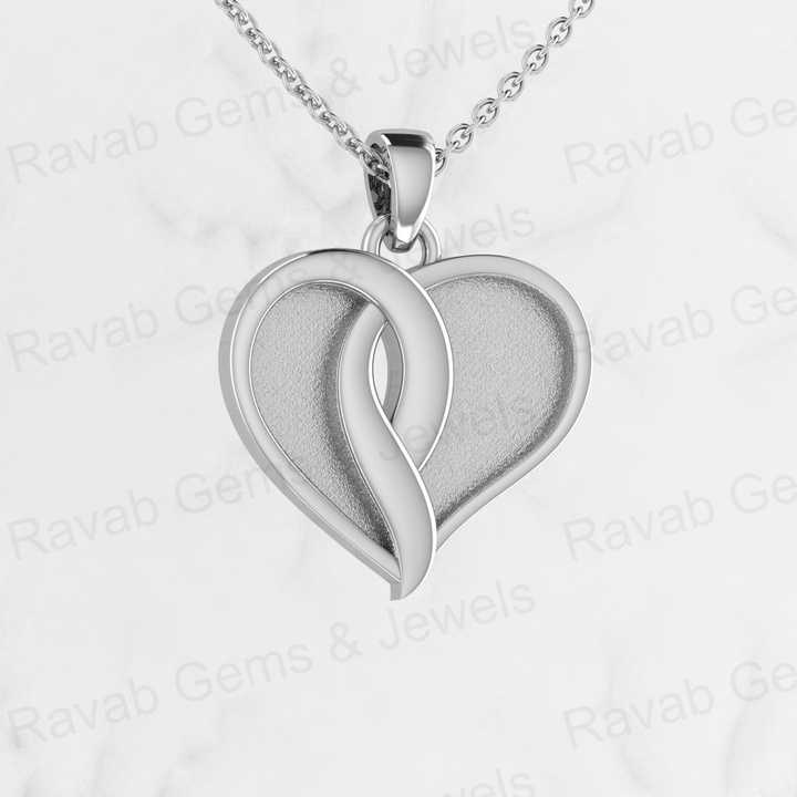 Top Quality Sterling Silver 24x20mm Couple Heart Blank Charm Pendant Setting for Resin & Ashes Breastmilk DIY Jewelry Finding