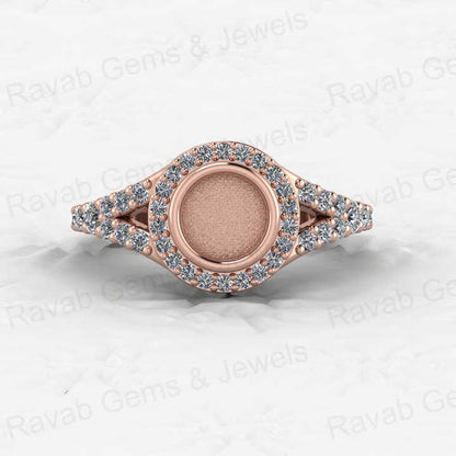 Genuine Solid 925 Sterling Silver 6mm Round Circle Semi Mount Blank Setting Ring Good for Ashes & Resin Work Breastmilk Jewelry