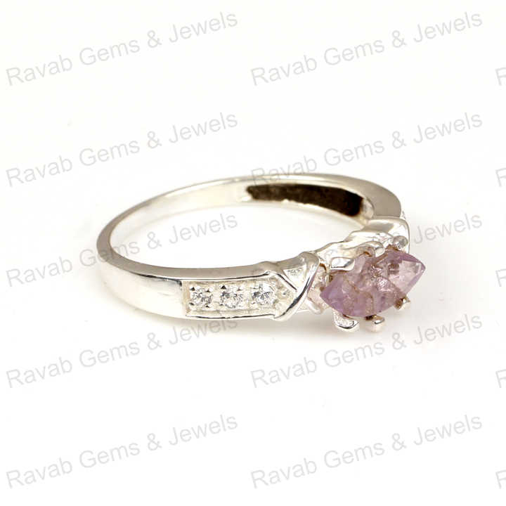 Top Selling Pink Kunzite Gemstone Marquise Shape 7x14mm Solid 925 Sterling Silver Unique Designer Women Handmade Fine Ring
