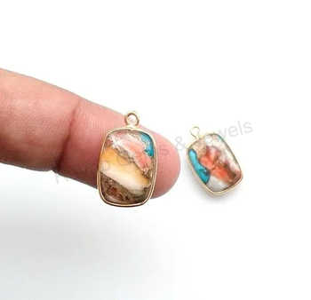 Best Quality 10 MM Labradorite Handmade 925 Sterling Silver Pendant Gold Plating Vintage Style Fine Pendants Charms Wholesale (Copy)