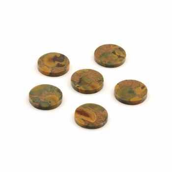 12mm Natural Rainforest Jasper Smooth Double Flat Coin Calibrated Polished Loose Gemstone for Jewelry Making