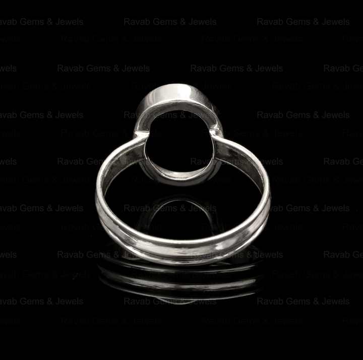 2024 High Quality Genuine 925 Sterling Silver 8x10mm Oval Semi Mount Blank Bezel Setting Ring Good for Gemstone Findings Jewelry