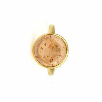 14k Gold Plated 925 Sterling Silver Finger Ring for Women Hot Selling Natural Amber Shape Gemstone Fine Wholesale Jewelry
