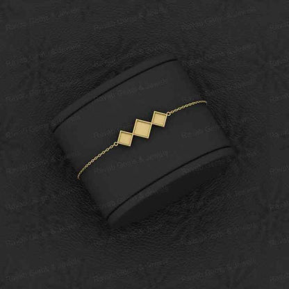Superb Quality 925 Solid Silver Semi Mount Chain Bracelet Tiny Kite Resin Gemstone 18K Gold Plated Ashes Setting Jewelry