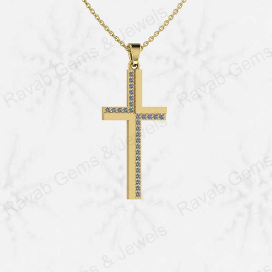 Christmas Sale Solid 925 Sterling Silver Rhinestone Cries Cross CZ Pave Jesus Necklace Pendant for Men & Women Fine Jewelry